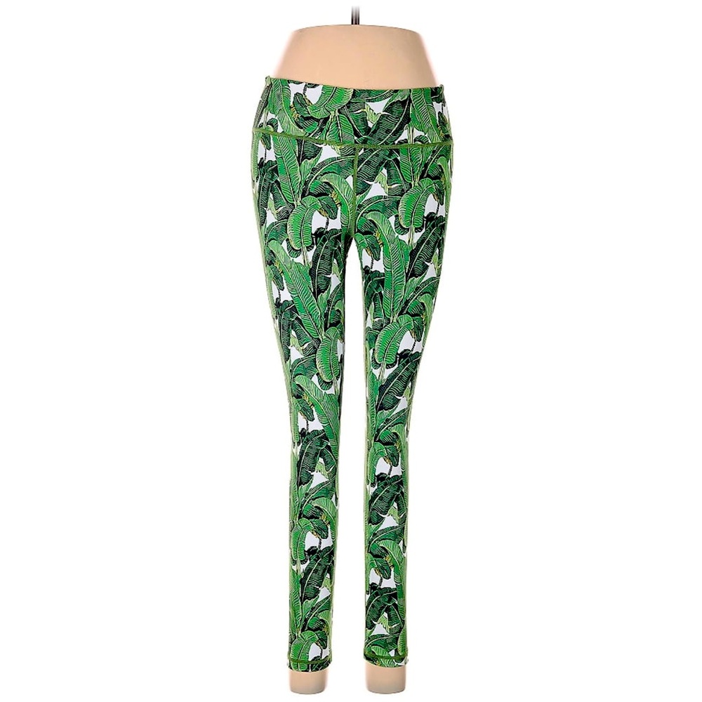Poprageous PopActive Beverly Hills Banana Leaf Leggings Size M
